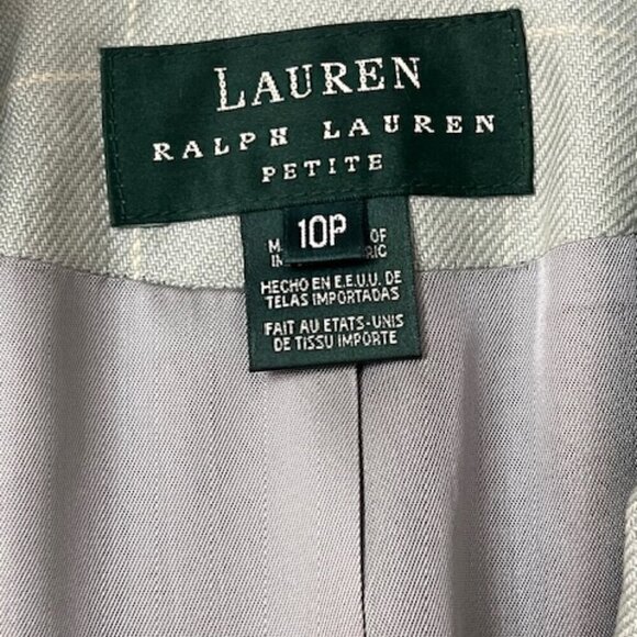 Lauren Ralph Lauren Martha's Vineyard Cool Green Linen Blazer Size 10P - Picture 4 of 7